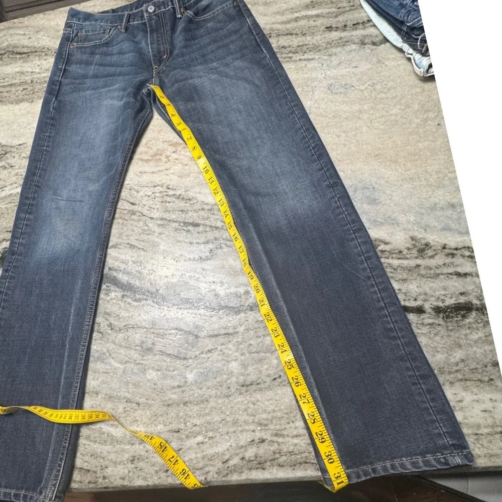 Levi's 513 Slim Straight Jeans Mens 32x31 Stretch Blue Denim Mid Wash